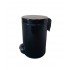 Корзина для мусора с педалью Lux (эмалированная сталь, чёрная), 12 л Binele WP12LB