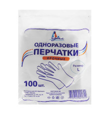 Перчатки п/э одноразовые прочные Идеал L Россия СИЗ27925