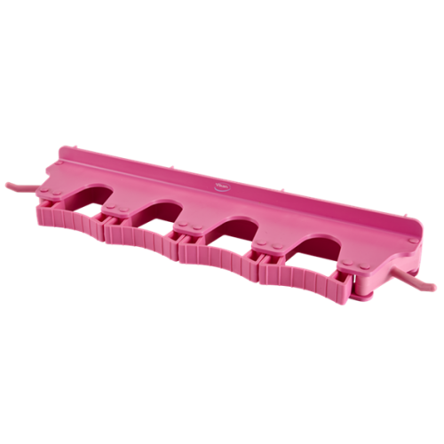 Настенное крепление Vikan для 4-6 предметов, 395 мм, цвет розовый, Vikan 10183-розовый