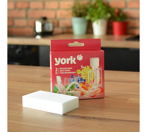 Губка меламиновая для деликатной очистки YORK, 2 шт.