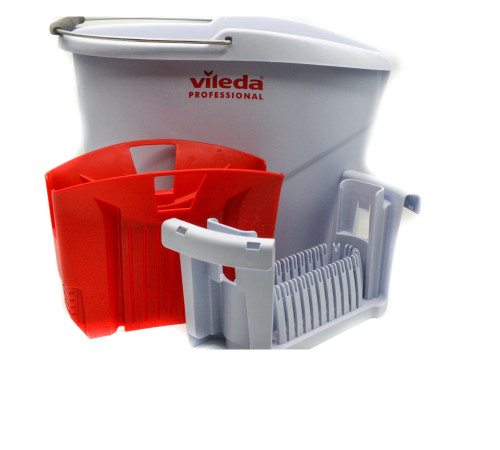 Ведро с отжимом УльтраСпид Мини, 10 л, красное Vileda 129687