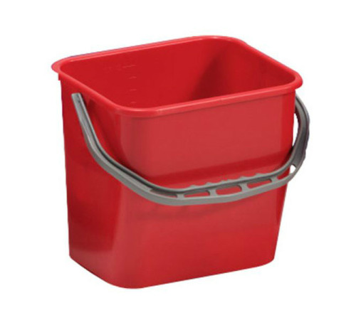 Ведро пластиковое с ручкой, красное, 12 л TTS 000R3502